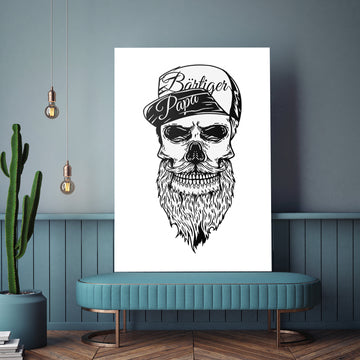Bärtiger Papa - Leinwand