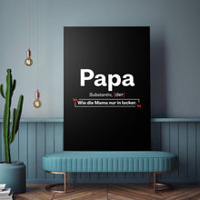 Laden Sie das Bild in den Galerie-Viewer, Definition: PAPA - Leinwand