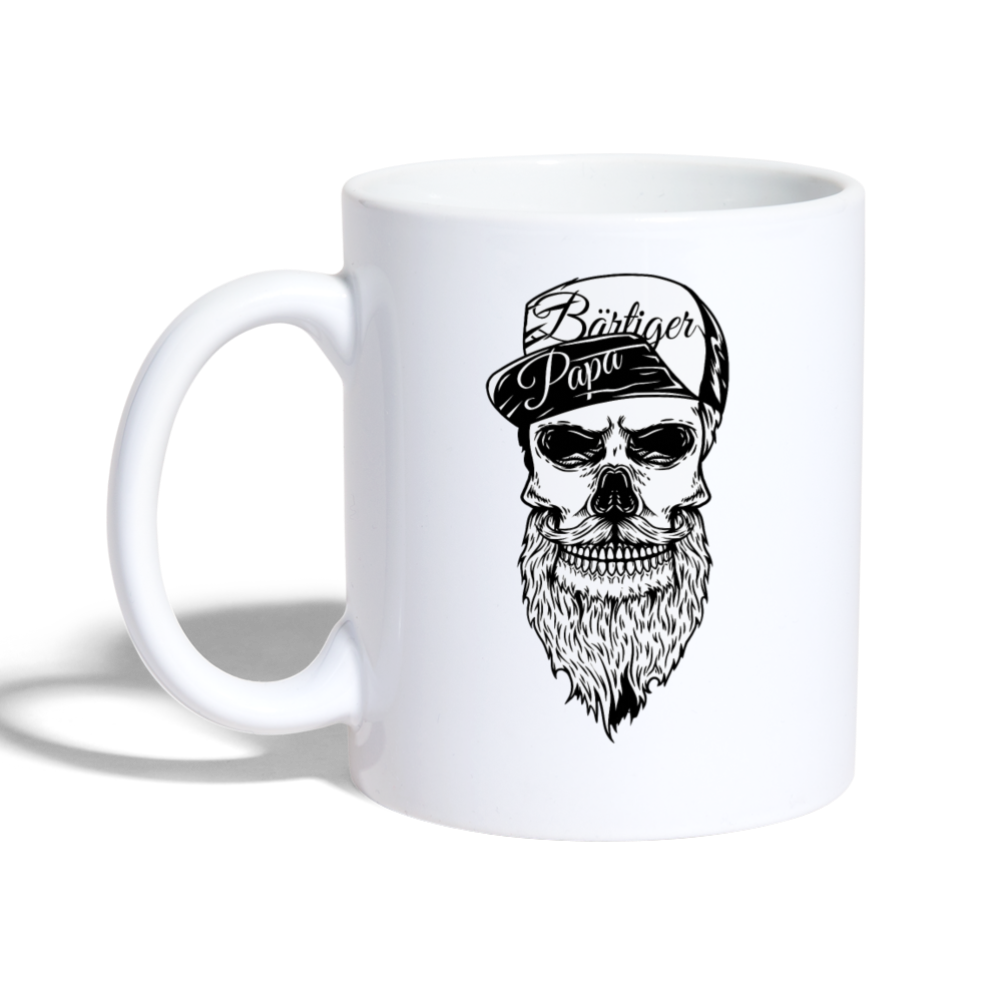 Bärtiger Papa Tasse - Weiß